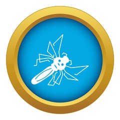 Mosquito icon blue vector isolated on white background for any design