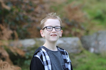 portrait of a boy in sunglasses