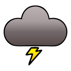 gradient shaded cartoon storm cloud