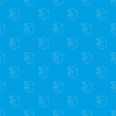 Shooting gallery pattern vector seamless blue repeat for any use