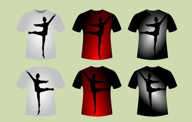 Ballet men gradient T-shirts 3