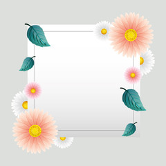 Spring floral frame