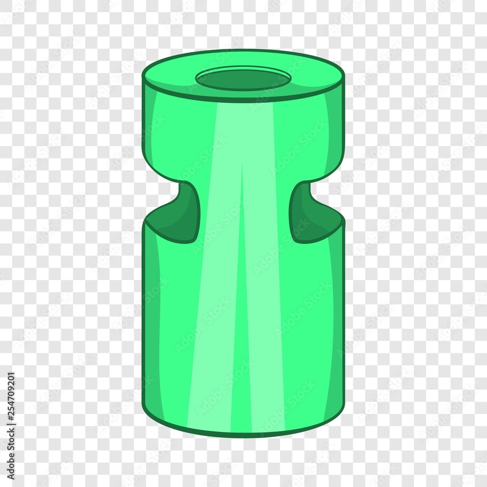 Poster trash ashtray icon in cartoon style isolated on background for any web design