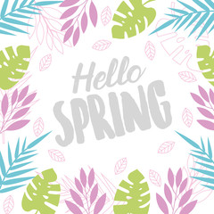 Fototapeta na wymiar Hello spring card