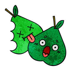 retro grunge texture cartoon pears
