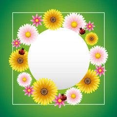 Spring floral frame