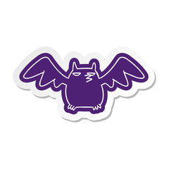 cartoon sticker of a night bat