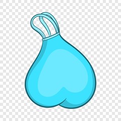 Garbage bag icon in cartoon style isolated on background for any web design 