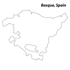 Fototapeta premium Basque country - map region of Spain