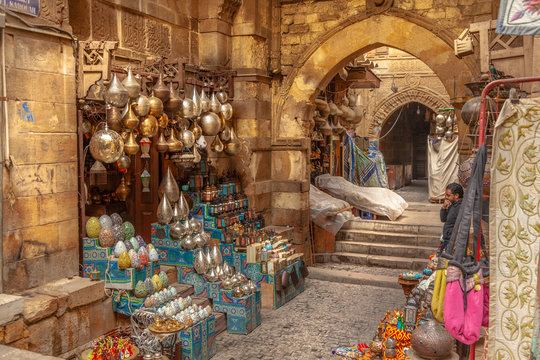 Lamp or Lantern Shop in the Khan El Khalili market in Islamic Cairo