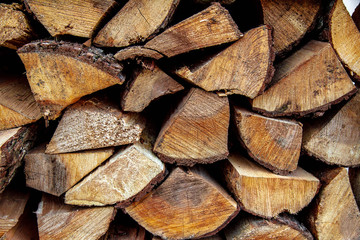 Fototapeta premium firewood stacked on top of each other