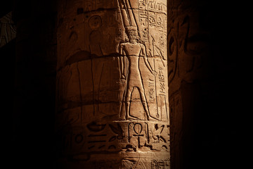 Karnak temple in Luxor, - obrazy, fototapety, plakaty