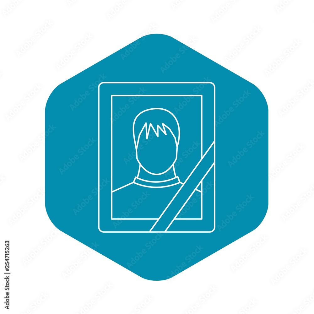 Poster memory portrait icon. outline illustration of memory portrait vector icon for web