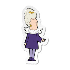 sticker of a cartoon queen