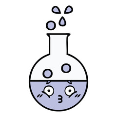 cute cartoon test tube