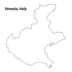 Obraz premium Venezia - map region of Italy