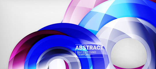 Glossy circles geometric background