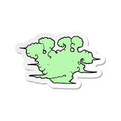 sticker of a cartoon gas cloud