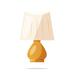 Table lamp vector isolated illustration