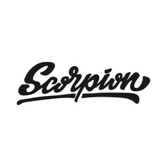 scorpion zodiac hand lettering