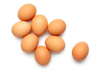eggs isolated on white background