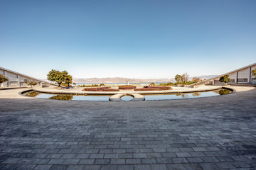 Fototapeta premium Urban building road platform