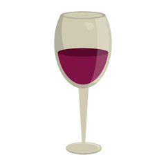Wine cup drink isolated