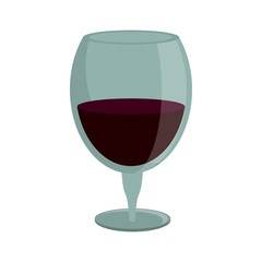 Wine cup drink isolated