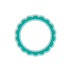 sun. simple icon. Icon in colored circle with gray bold border. Web button, modern flat design