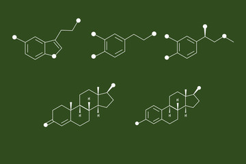 chemical formula on abstract background