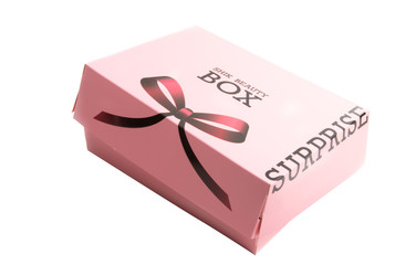 pink box with a surprise isolated