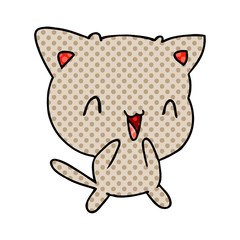 cartoon of cute kawaii cat