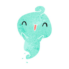 retro cartoon kawaii cute dead ghost