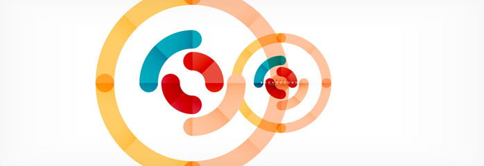Line design circles abstract background