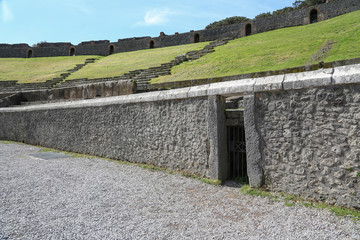 Antike römische Ruinenstadt und archäologische Ausgrabungsstätte Pompeji Italien