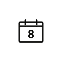 Calendar icon. Event sign