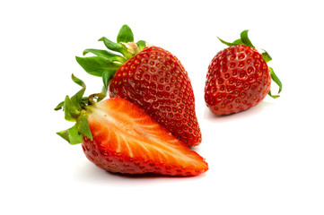 Strawberry isolated on the white background
