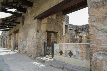 Antike Ruinenstadt und archäologische Ausgrabungsstätte Pompeji, Italien 