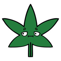 cute cartoon marijuana leaf