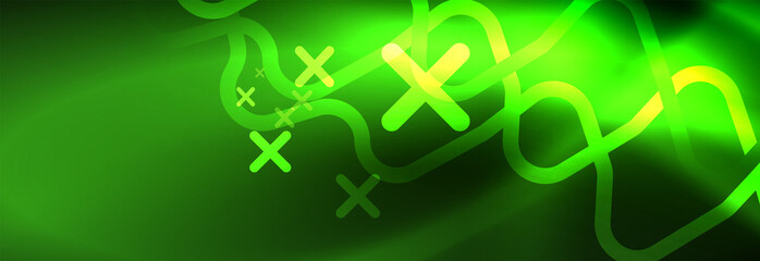 Shiny neon lights background, techno design, modern wallpaper for your project