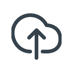 Cloud download and upload icon. File transfer sign