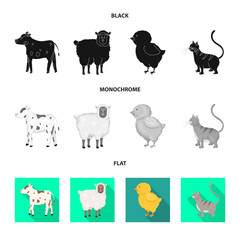 Vector design of breeding and kitchen  logo. Set of breeding and organic  stock symbol for web.