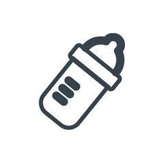 Baby drink bottle icon. Infant sign