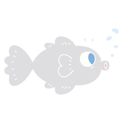 quirky hand drawn cartoon fish