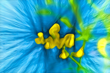 Abstraction - yellow flower.