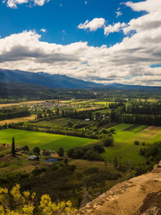 The valley of El Bolson in argentinian patagonia