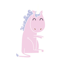 quirky hand drawn cartoon unicorn