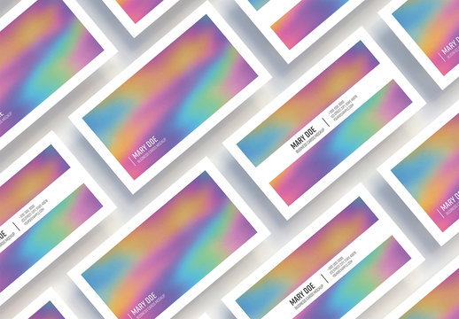 Business Cards on Diagonal Mockup