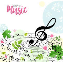 Music. Spring bright musical background
