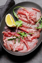 Marbled beef carpaccio